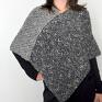 hand made poncho szare ponczo