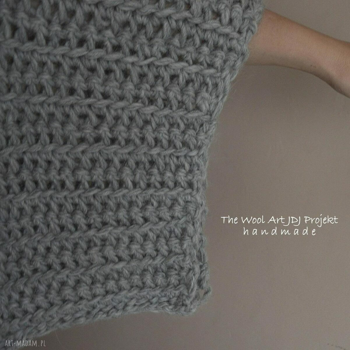 swetry: szary sweter ZAMÓWIENIE P. Justyna ręcznie wykonane