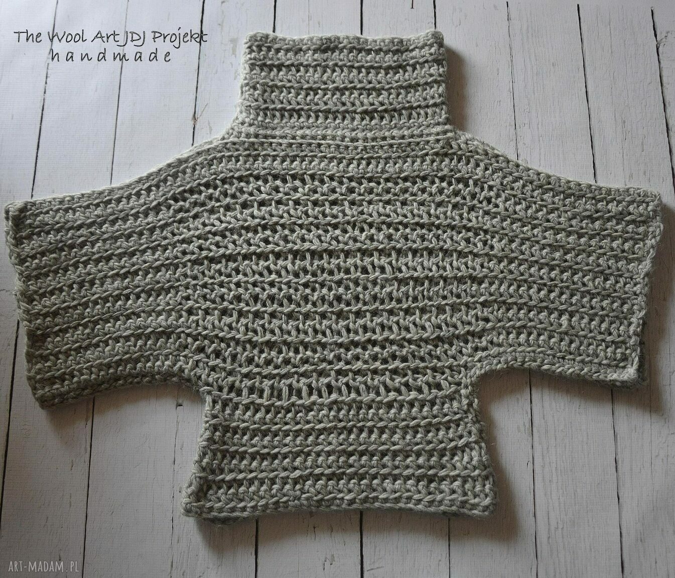 swetry: szary sweter ZAMÓWIENIE P. Justyna ręcznie wykonane