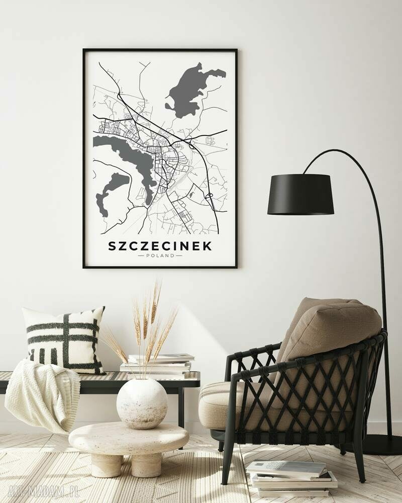 Mapa Szczecinka - plakat 40x50 cm