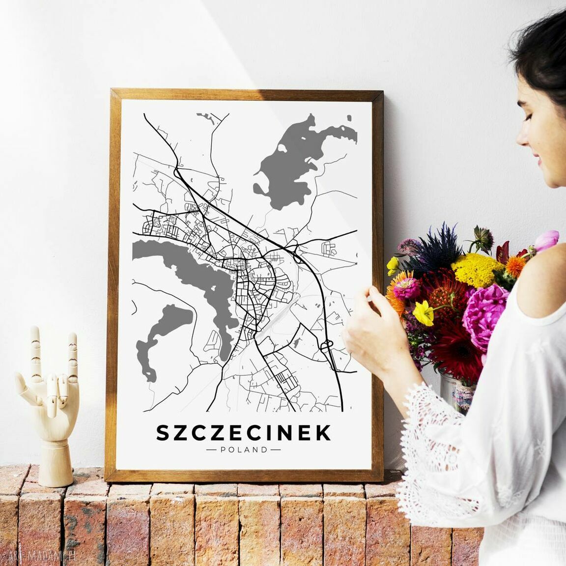 Mapa Szczecinka - plakat 40x50 cm