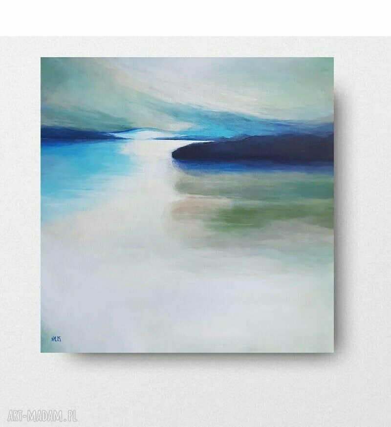 Szerokie Wody - obraz akrylowy 60x60 cm na płótnie pejzaż