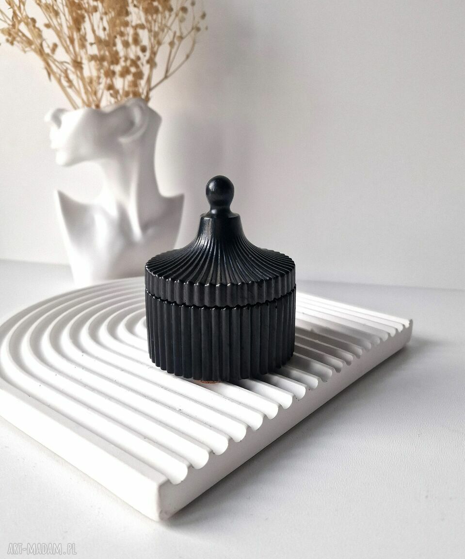 Szkatułka na biżuterię Black (handmade)