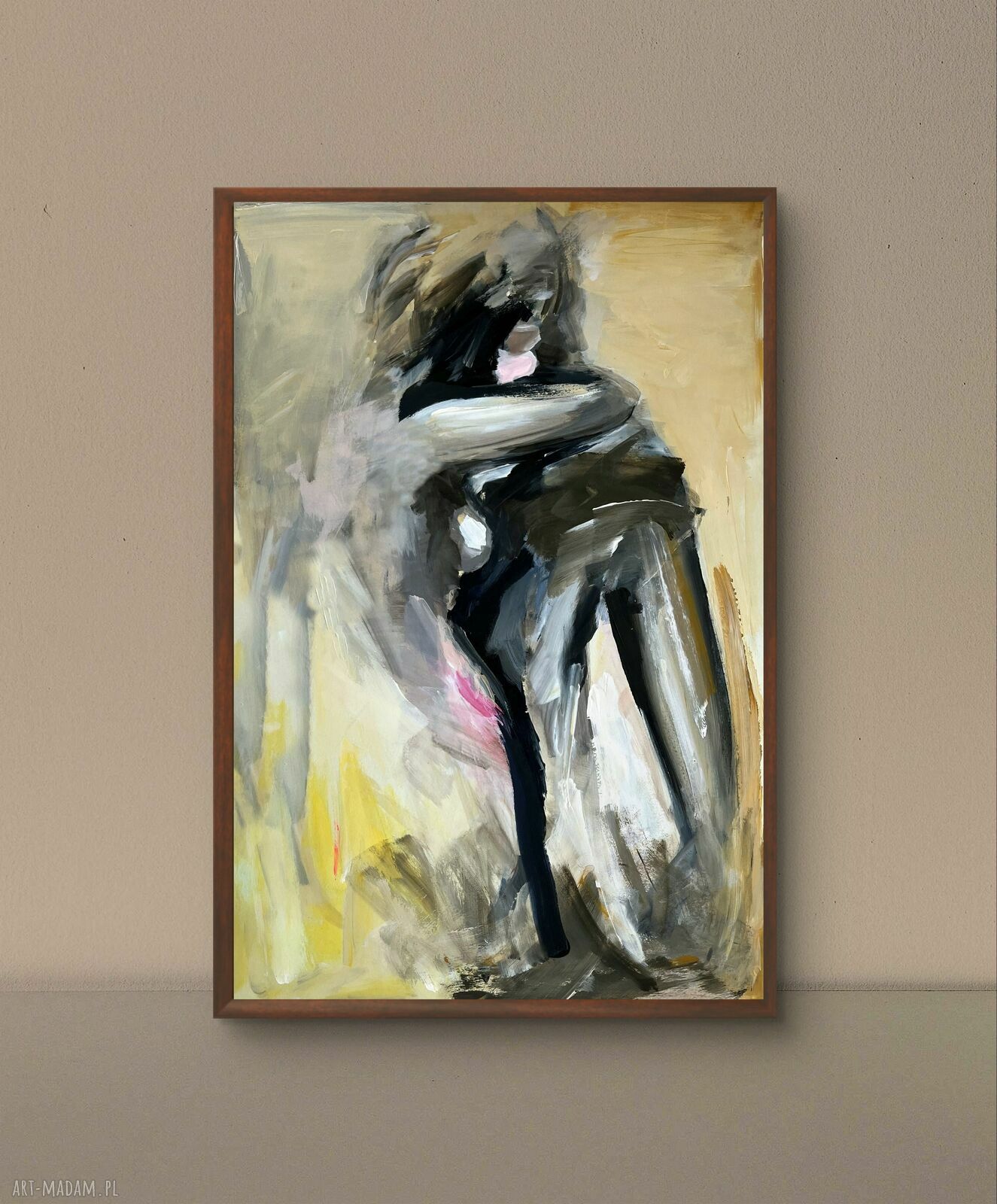 Szkic Kobiety - 50x70 pastelowy obraz akrylowy do sypialni