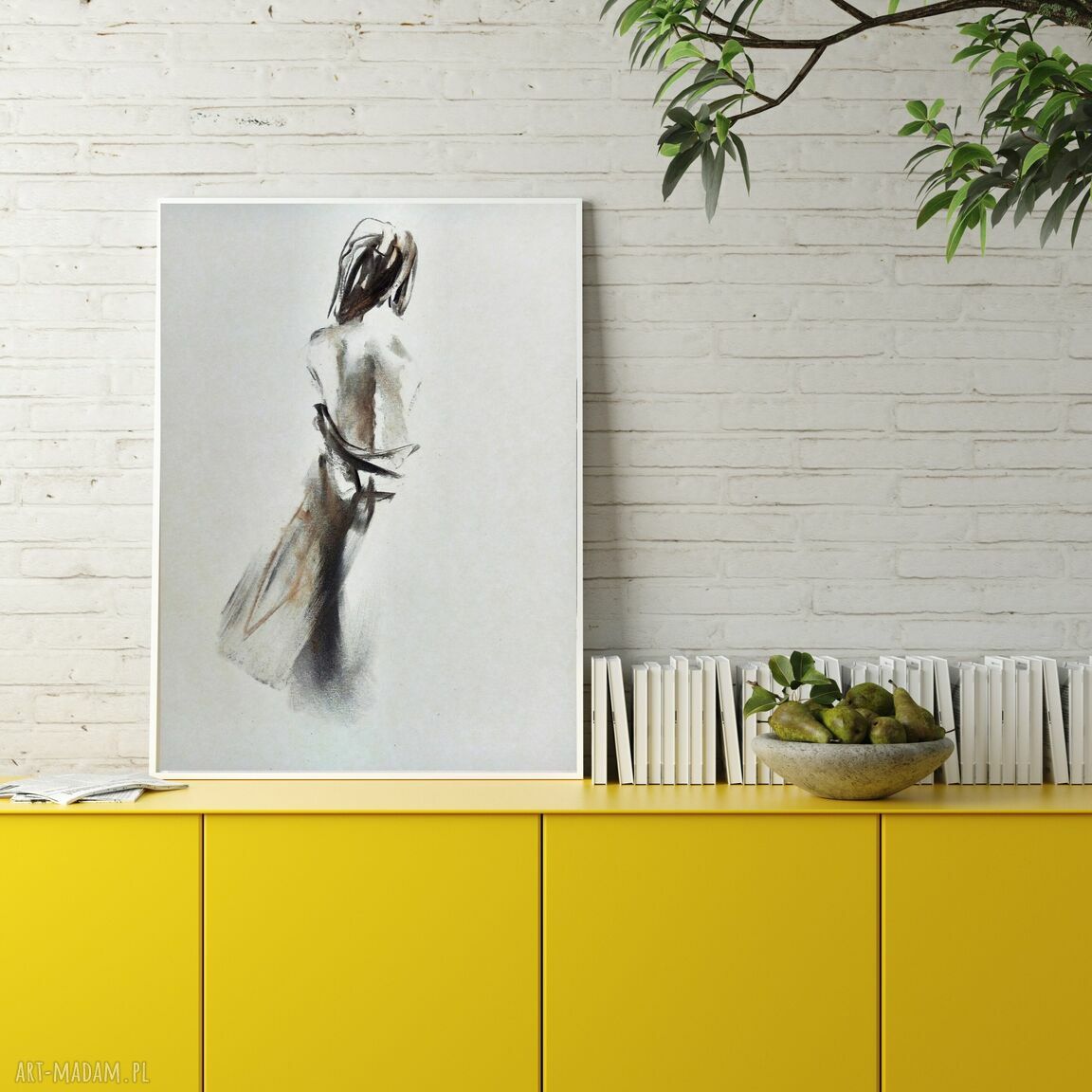 Szkic Kobiety 57x39 cm - grafika czarno-biała