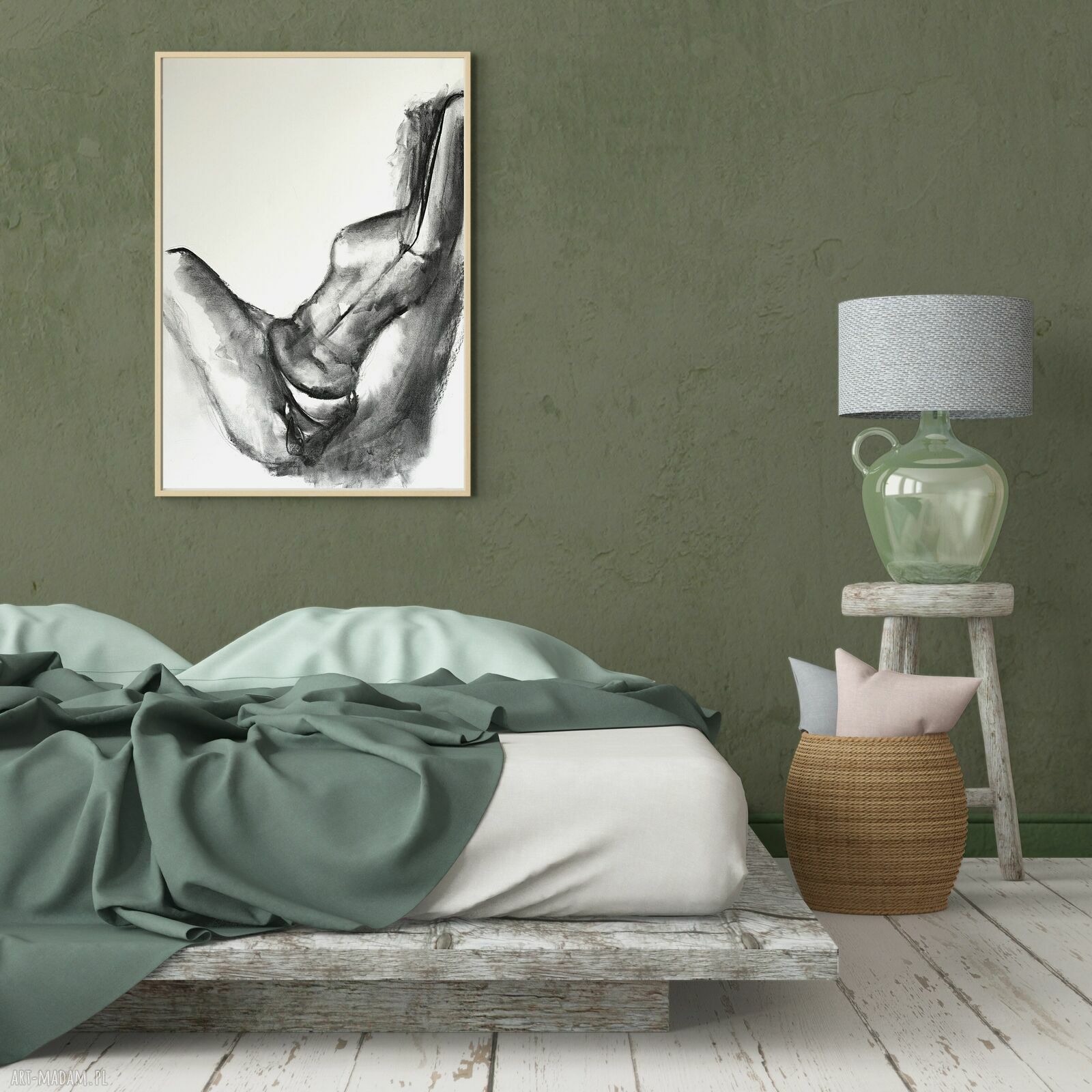 Szkic Kobiety - grafika kobieca 50x70 do sypialni i nad łóżko