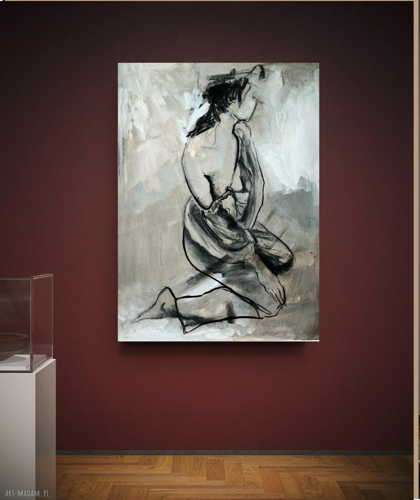 Szkic Kobiety 70x100 cm - duży obraz do salonu