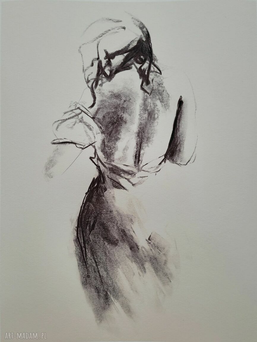 Szkic kobiety 60x87 - autorska inkografia „Little Delights”
