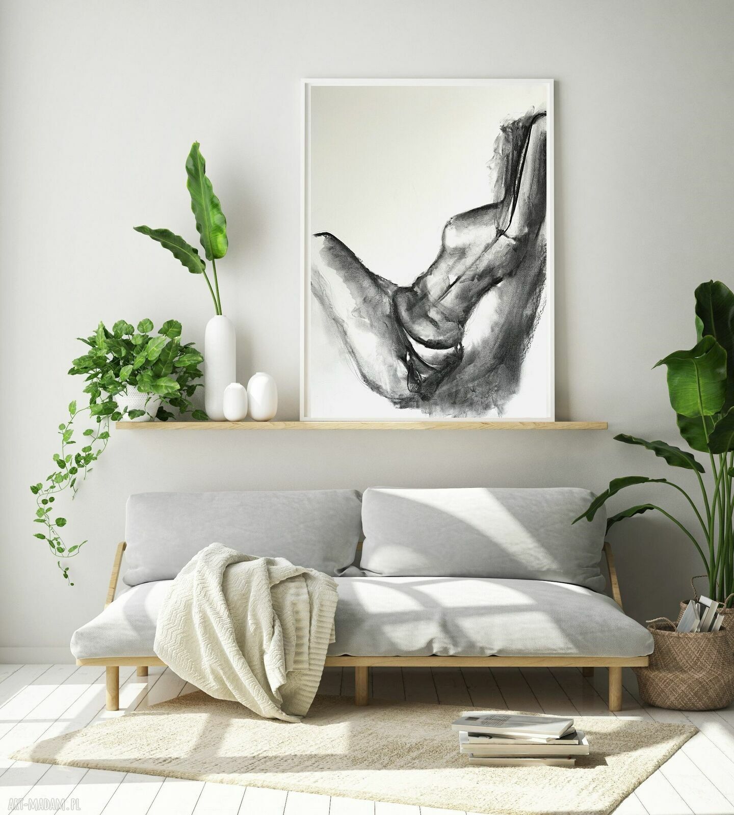 Szkic Kobiety - grafika kobieca 50x70 do sypialni i nad łóżko