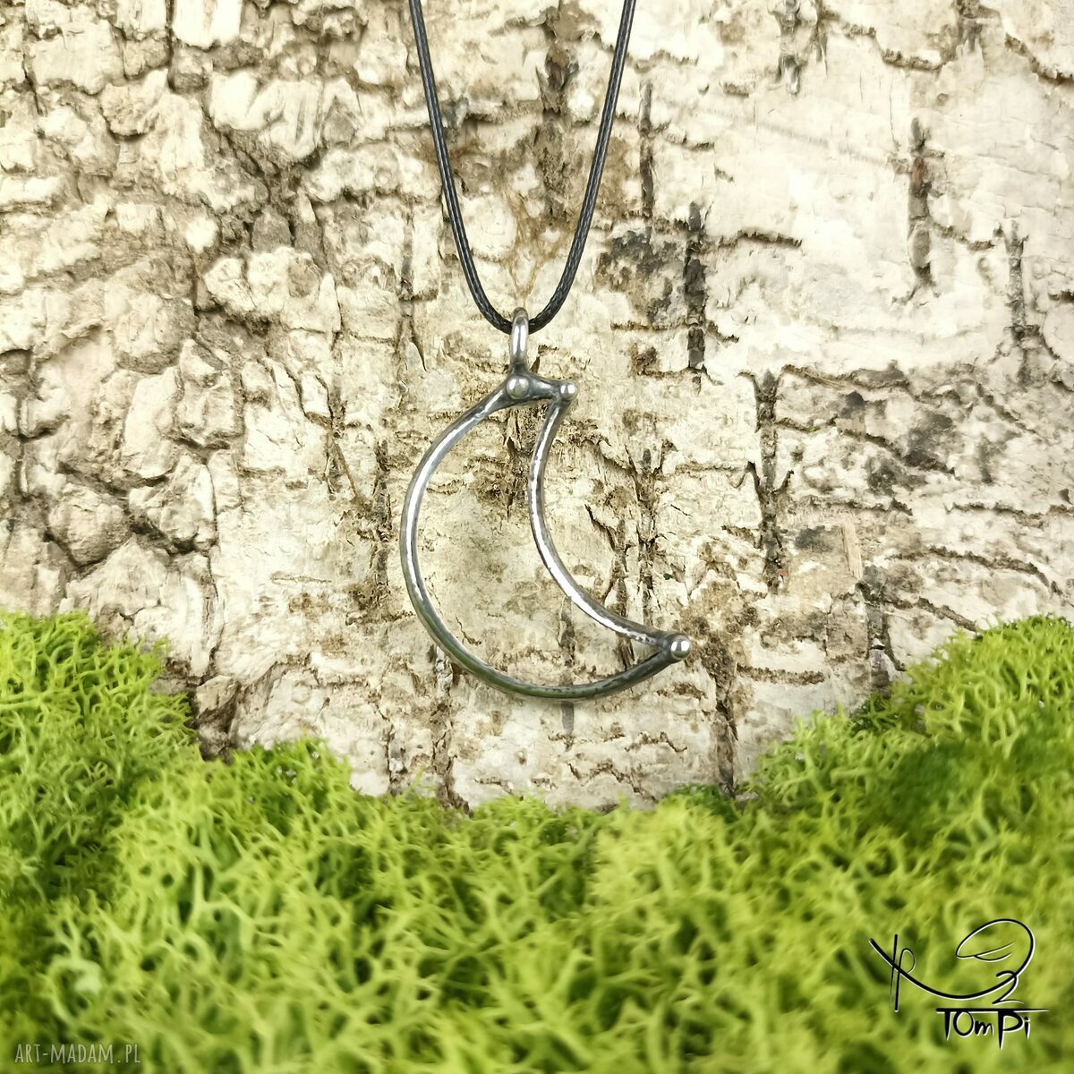 Szklany wisiorek - zawieszka księżyc bezbarwna (Tiffany)