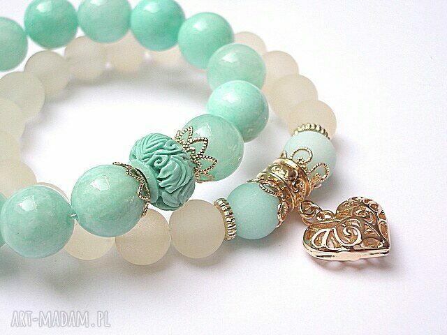 BLUE AND IVORY /09 2014/ DUO Handmade
