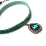 handmade naszyjniki choker - emerald