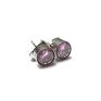 gustowne kolczyki stal alloys collection /cyrkonie - pink/