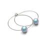 hand made alloys collection /pearls/ powder blue kolczyki