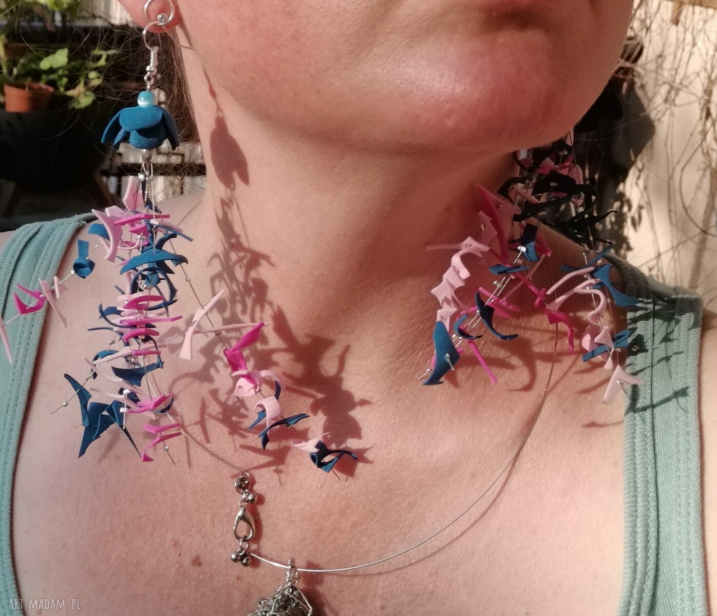 Kolczyki Szlanstwo Kwiatowe Boho Etno - lekkie, bujne i kolorowe Frida
