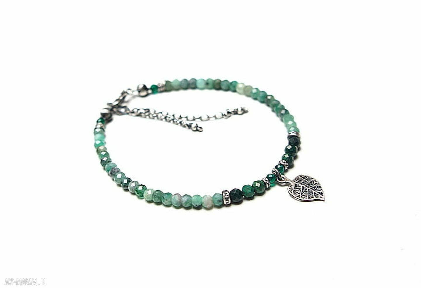 bransoletki: Szmaragdowa vol. 4 bransoletka hand made