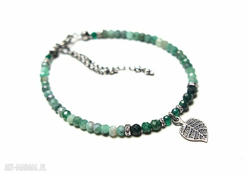 bransoletki: Szmaragdowa vol. 4 bransoletka hand made