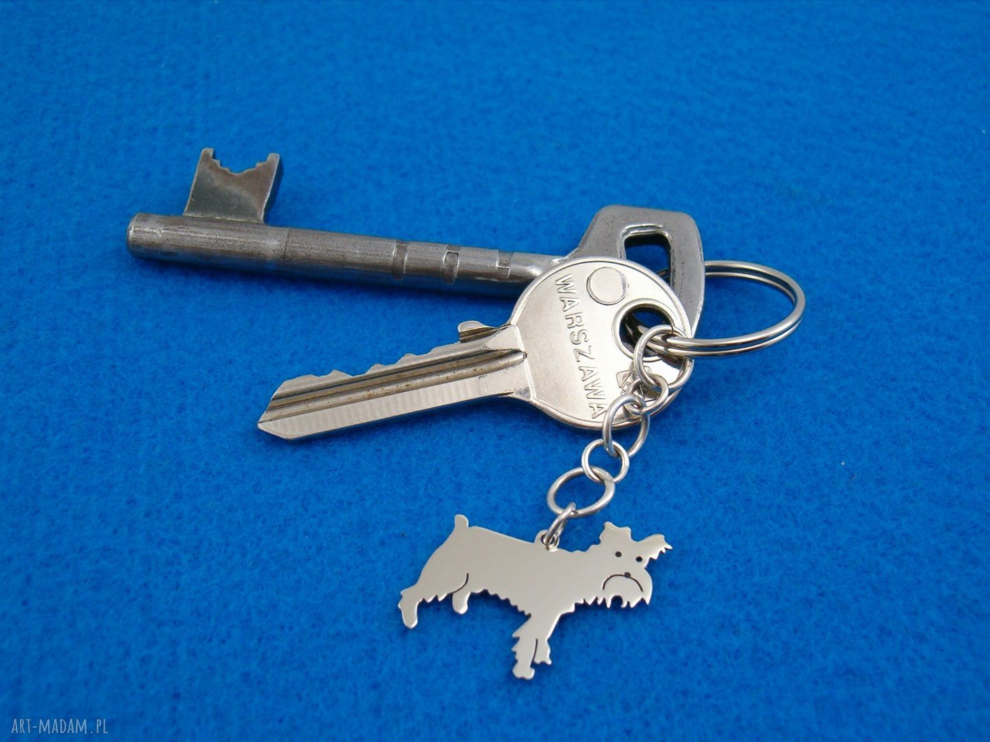 Sznaucer miniaturka - brelok ze srebra 925 (brelok nr 23)