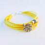 handmade bransoletki bransoletka boho yellow