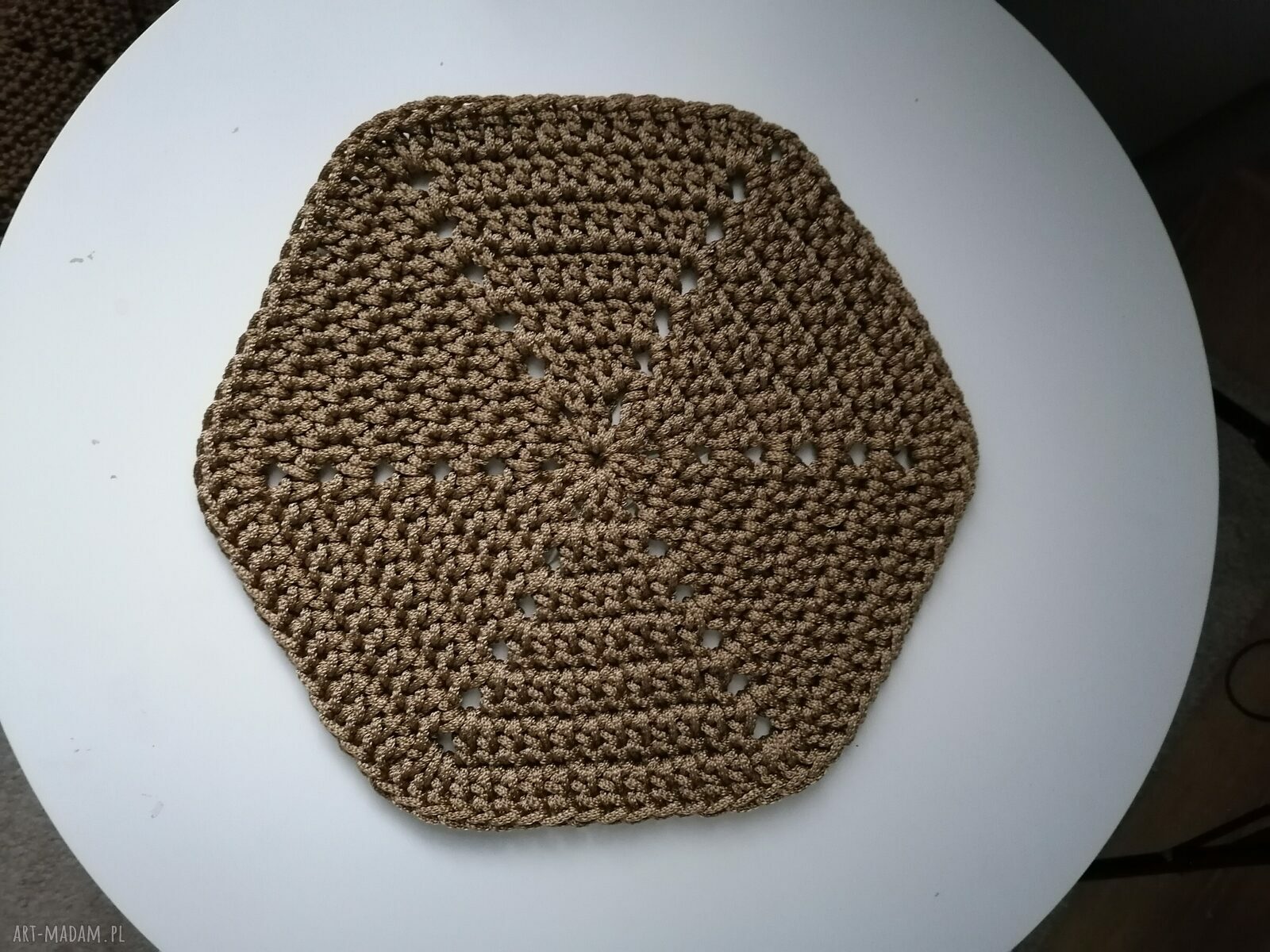 podkładki: Duże podkładki na stół komplet 4 sztuki ręcznie robione