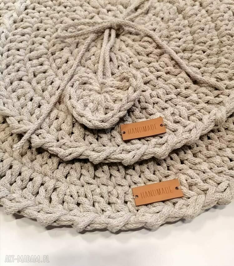 Komplet podkładki szydełkowe prezent sznurek dom stół wykonane