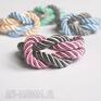 handmade bransoletki sailor knot pastelowa różowo szara