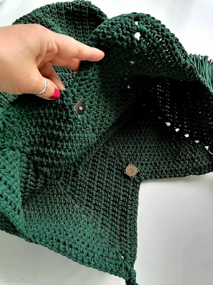 na ramię: sznurkowa torba hand made