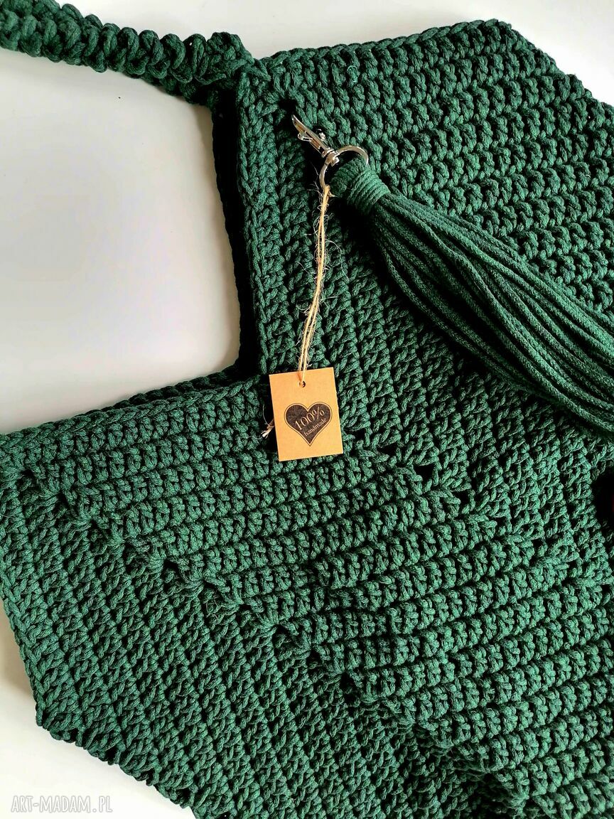 na ramię: sznurkowa torba hand made