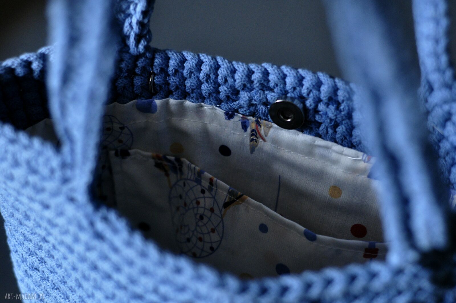 na ramię: sznurkowa torebka Handmade