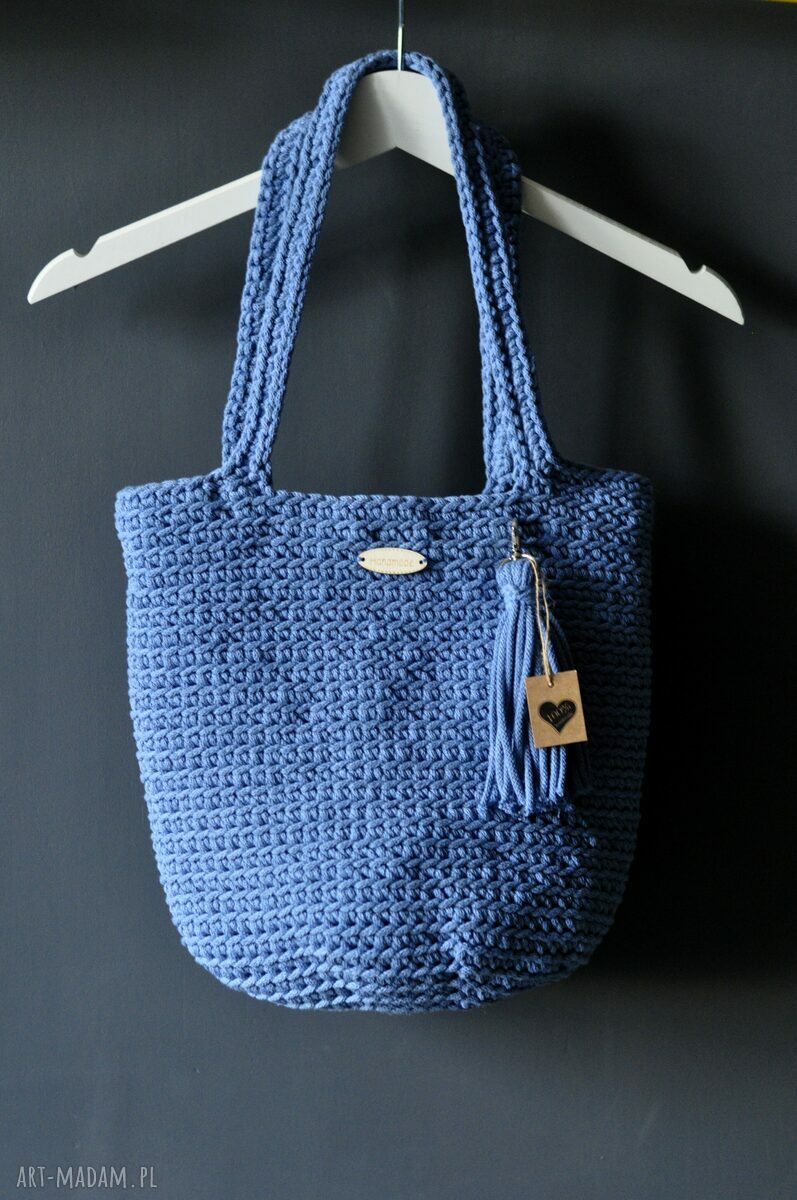 na ramię: sznurkowa torebka Handmade