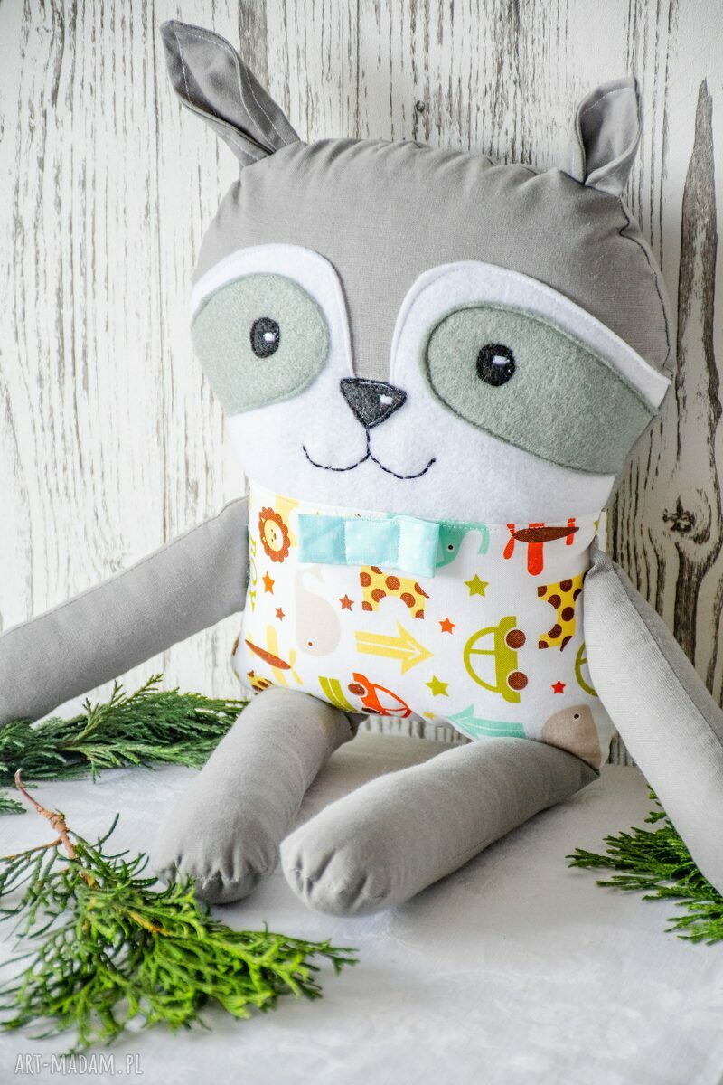 Szop Eryk 40 cm - leśna maskotka i przytulanka dla chłopca