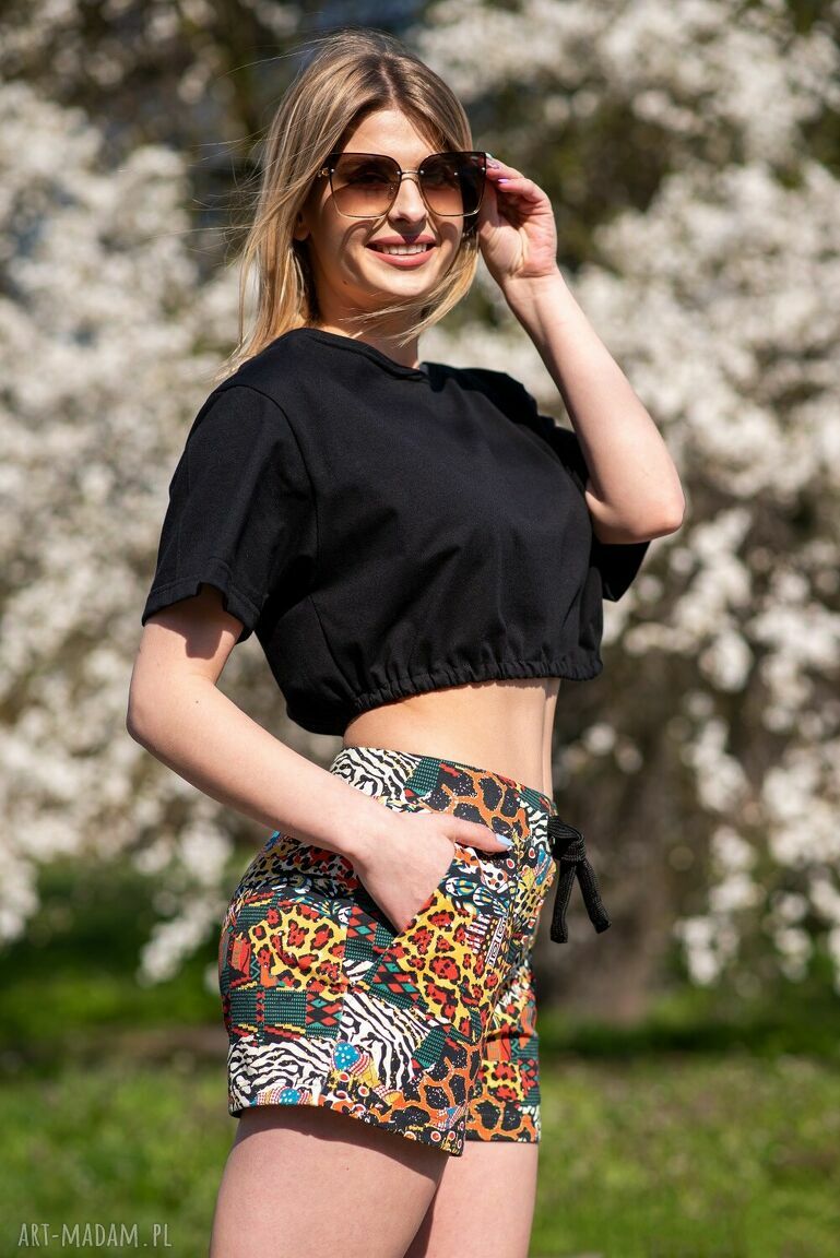 spodnie: szorty dresowe, spodenki bawełniane Kenia Hand Made