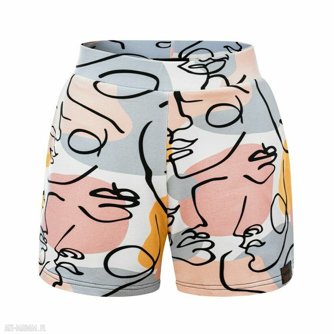 Szorty dresowe spodenki twarze bawełniane sportowe damskie
