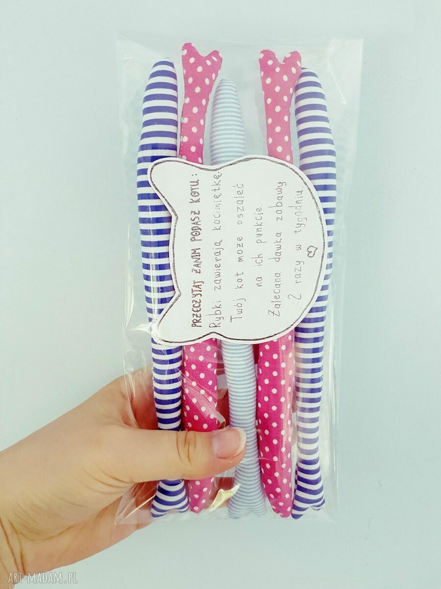 szprotki z kocimiętką zabawka kota hand made