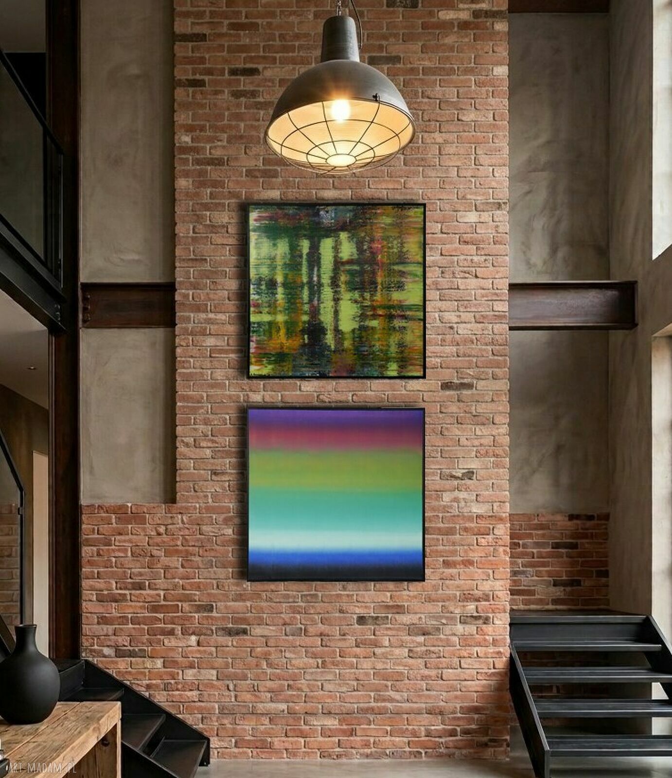 Dyptyk akrylowy Wspominając Gerharda 24 i Wspominając Marka 2 - 2x80x80 cm