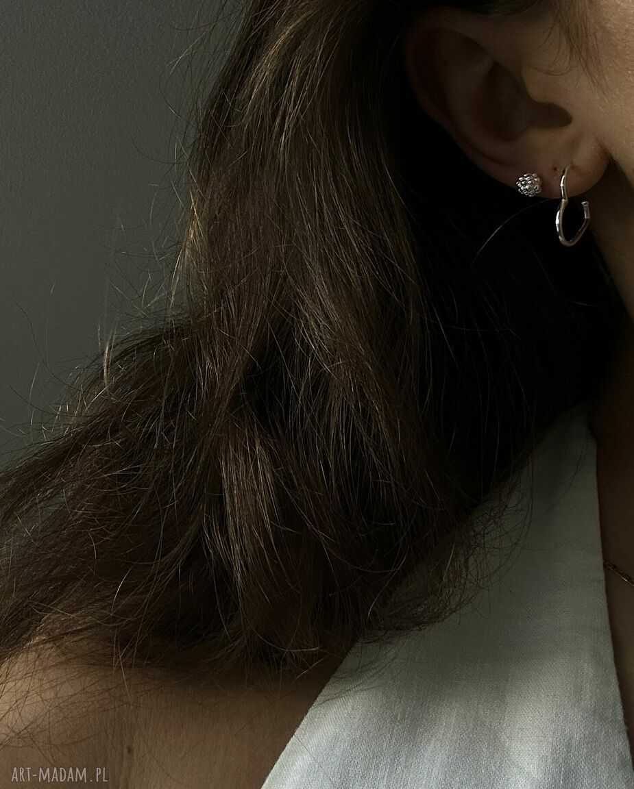 kolczyki: Srebrne kolczyki kuleczki autorskie