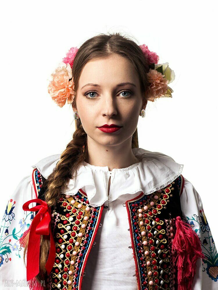 Kolczyki sztyfty kwieciste w stylu Chusta folk