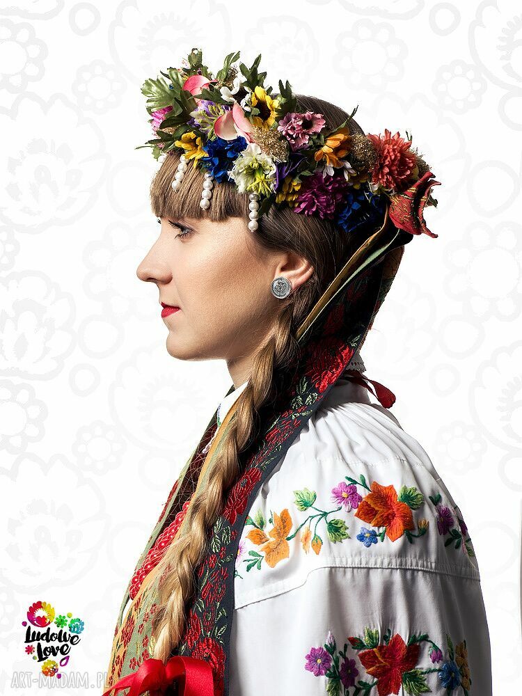 Kolczyki sztyfty KURPIE - ludowe wycinanki handmade