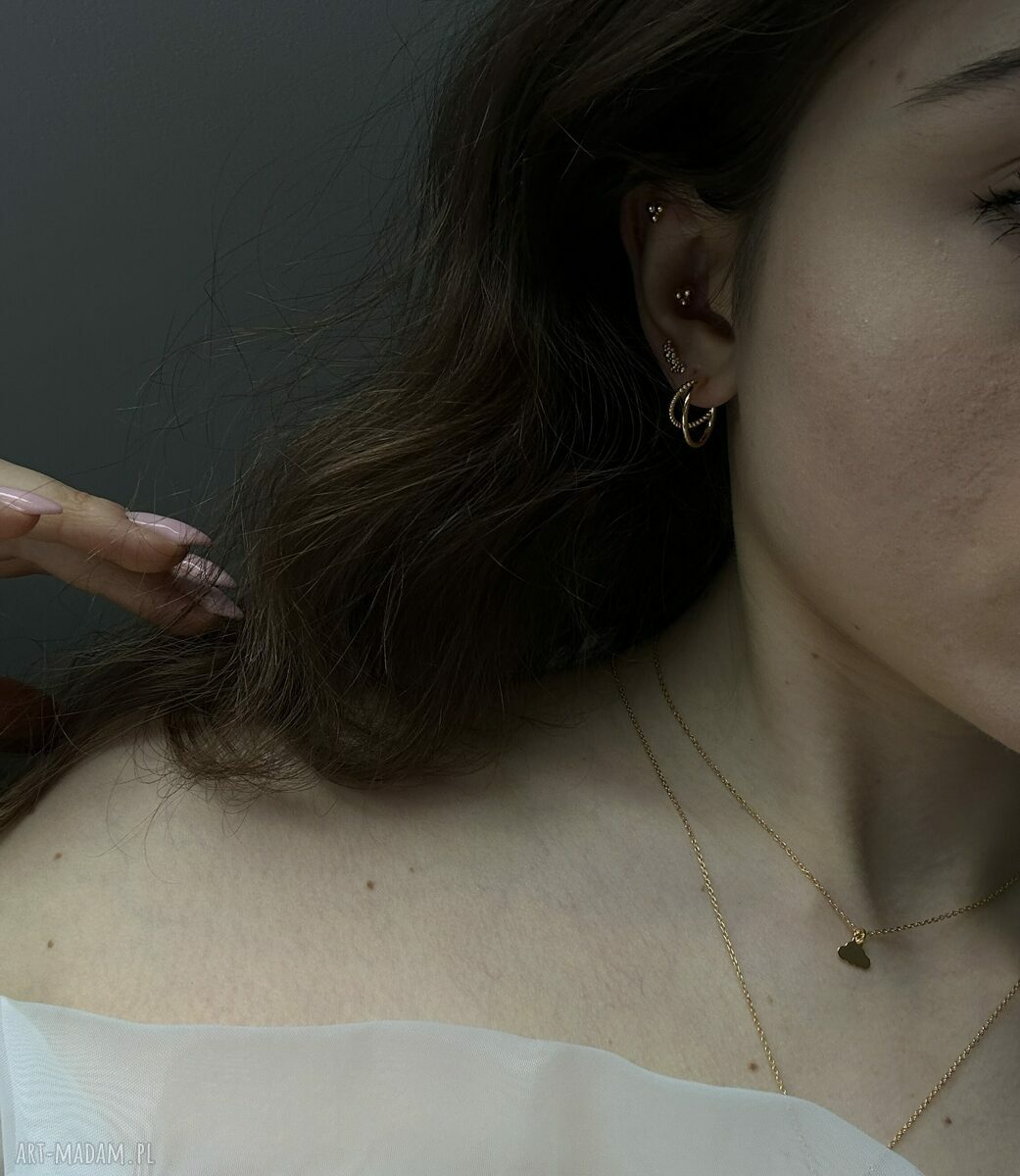 kolczyki: Kolczyki kuleczki z różowego złota autorskie