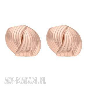 kolczyki retro z różowego złota