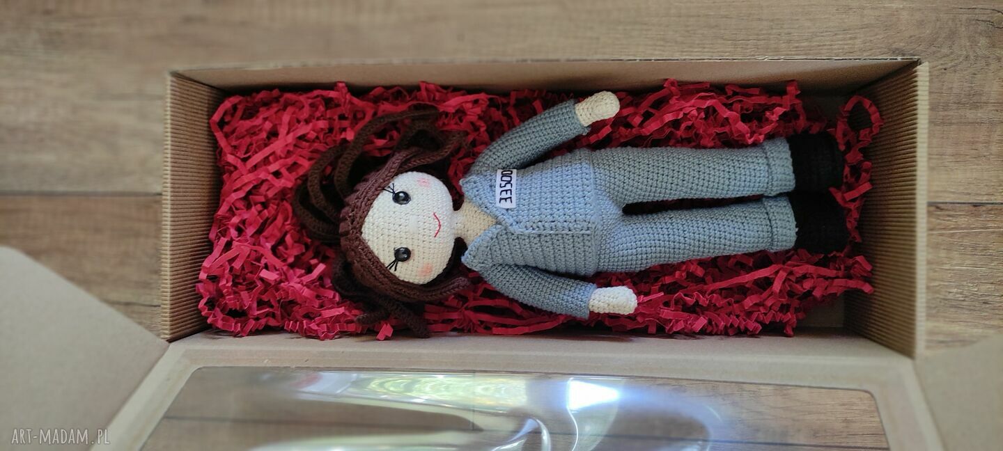 lalki: Szydełkowa lalka więźniarka hand made