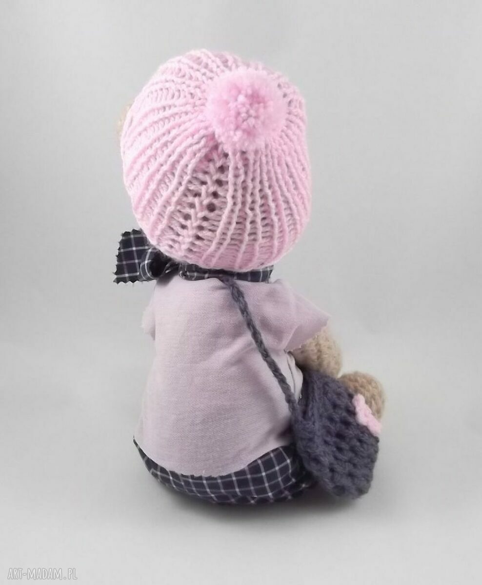 Szydełkowa misia Lucynka 40 cm - ruchome łapki i antyalergiczne wypełnienie