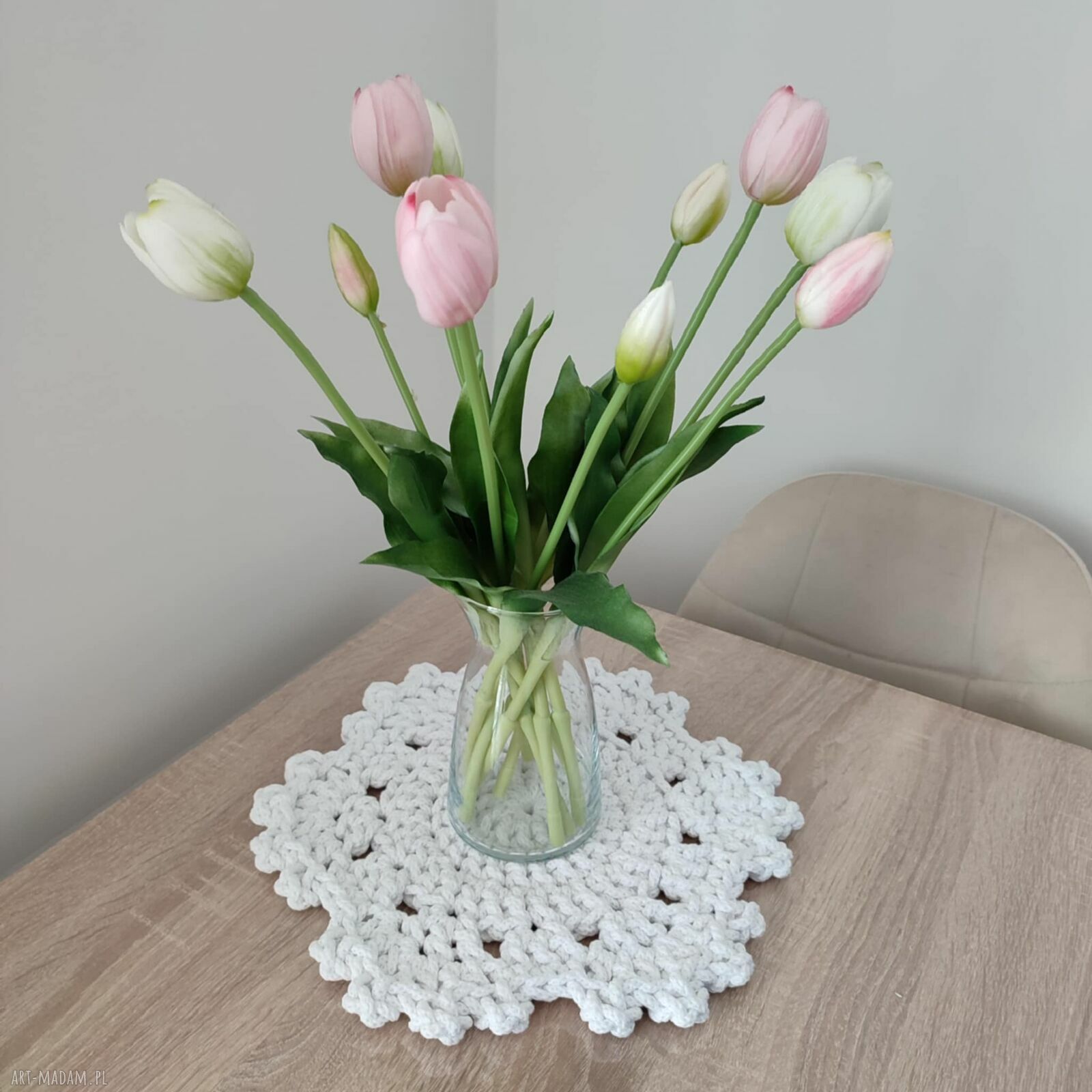 Podkładka szydełkowa ze sznurka bawełnianego 32 cm