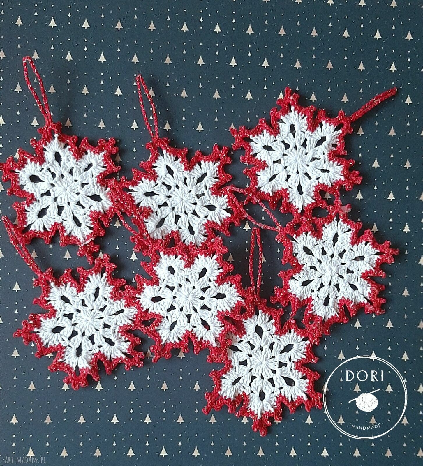 Szydełkowe gwiazdki na choinkę - zawieszki bożonarodzeniowe handmade