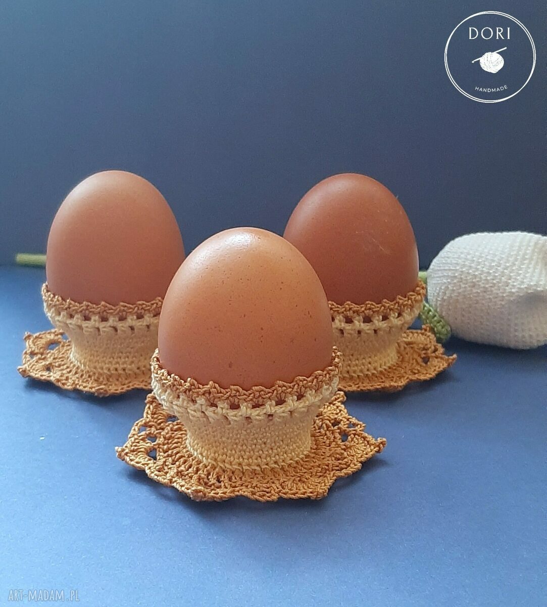 Szydełkowe podstawki pod jajko - krochmalone i gotowe do użycia