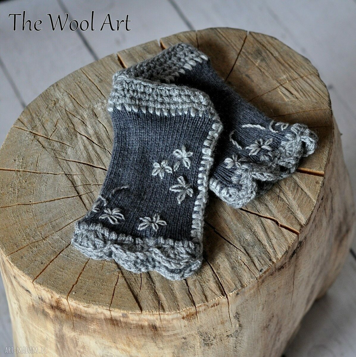 dodatki: rękawiczki mitenki handmade