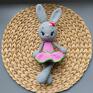 handmade dla dziecka szydełkowy króliczek balerina