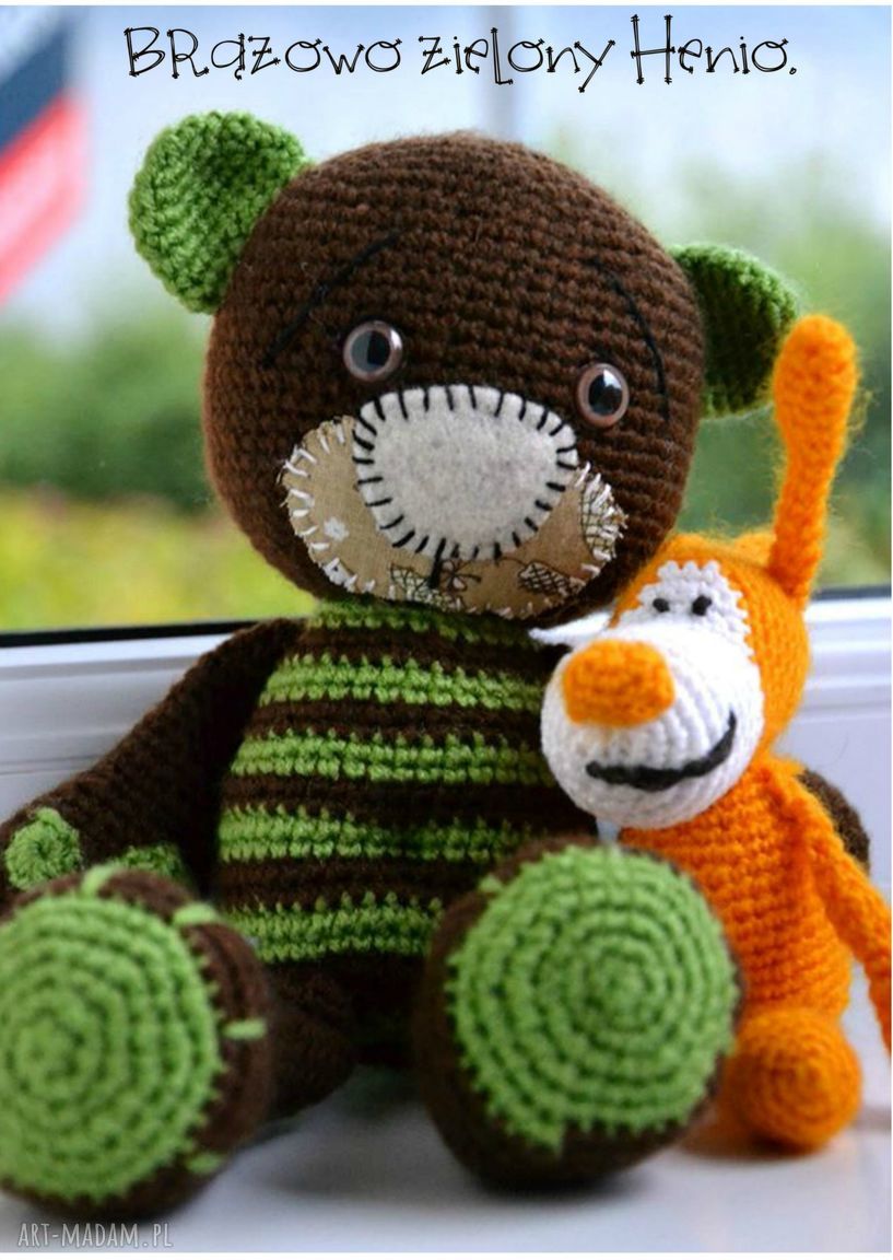 Szydełkowy miś henio zamówienie szydełko prezent dla dziecka