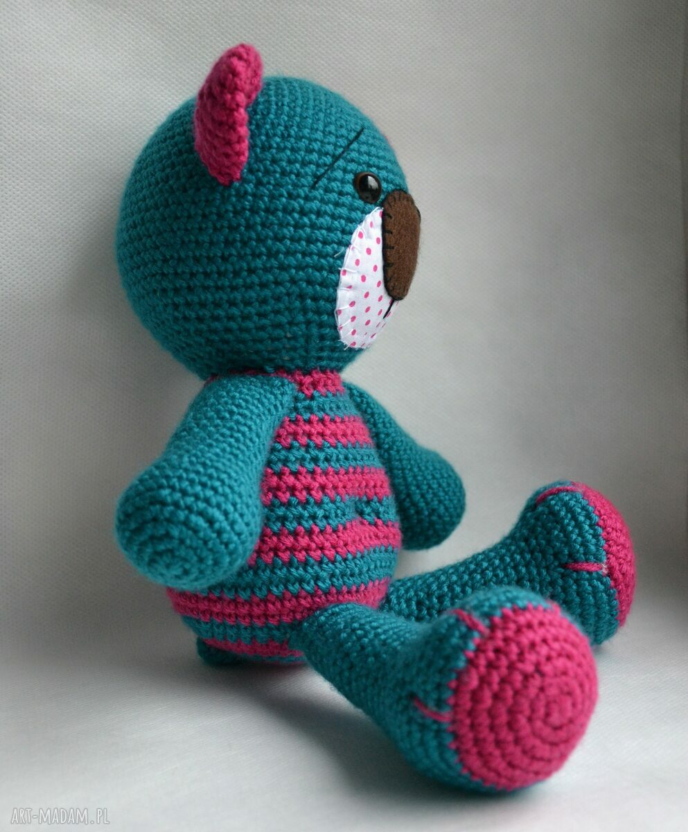 maskotki: Szydełkowy Miś Stefan. Gotowy do wysyłki. Ręczne wykonanie