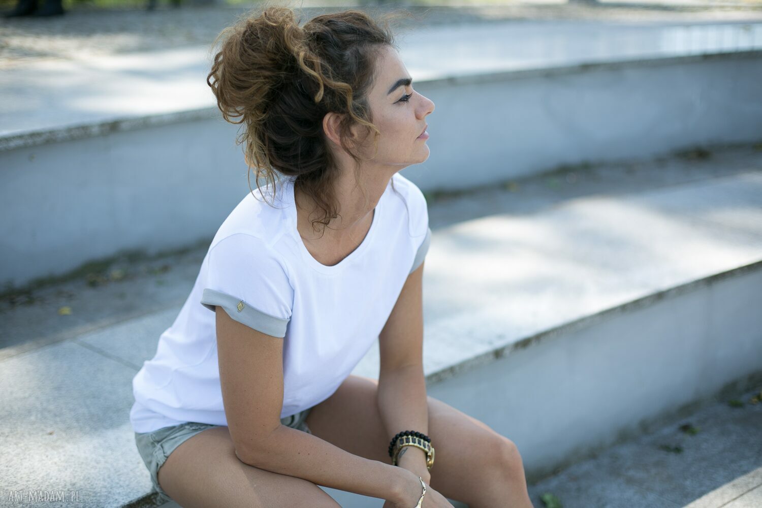 T-shirt - Koszulka Latte Sleeves, rozmiar L